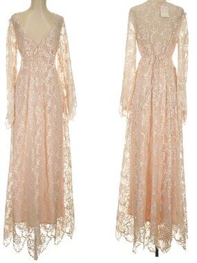 ✨ Free People FP One Lace Maxi Gown Ballet Lined $400 - Size 4 - RARE - NWT ✨